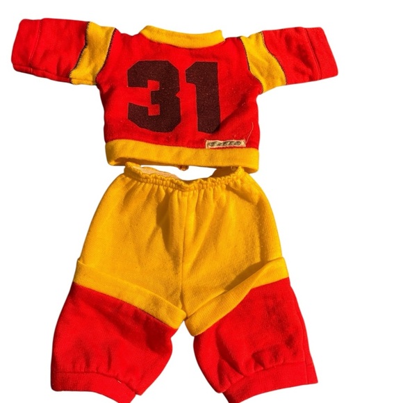 VTG Authentic Cabbage Patch  l31 Track Suit Sweatsuit Red Yellow 2Pc Set 80’s - Picture 1 of 4